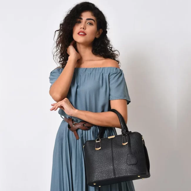 Women's Leather Handbag (Black)