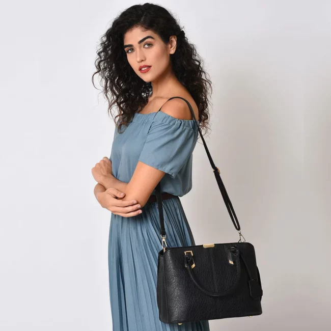 Women's Leather Handbag (Black)